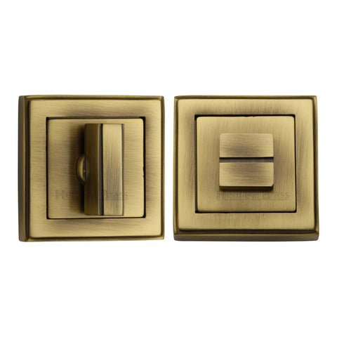 54mm Square Deco Style Bathroom Thumbturn & Release Concealed Fix