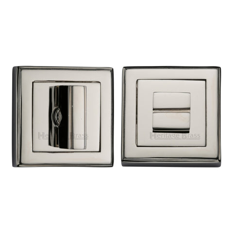 54mm Square Deco Style Bathroom Thumbturn & Release Concealed Fix