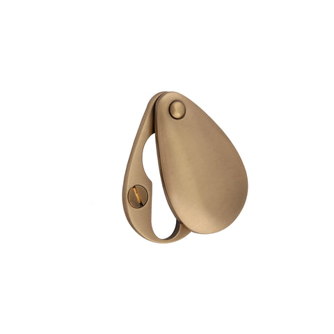 Small Teardrop Covered Euro-Profile Escutcheon - Shown in Very Light Aged