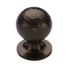 Hammered Ball Cabinet Knob on Rose