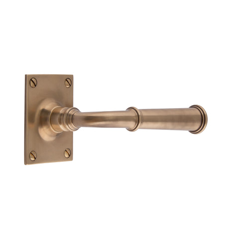 130mm Ringed Lever Handle - Shown in Very Light Aged