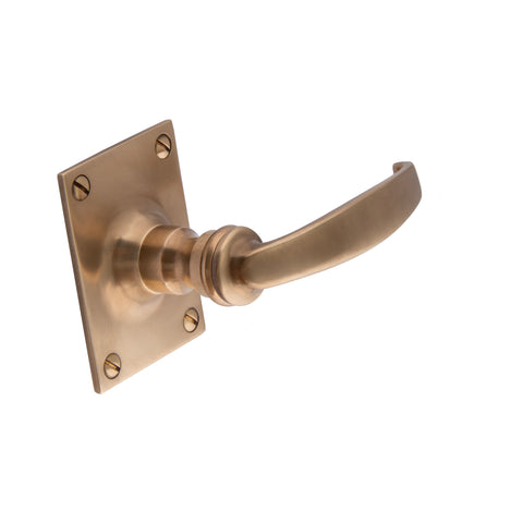 107mm Flat Top Lever Handle - Shown in Very Light Aged