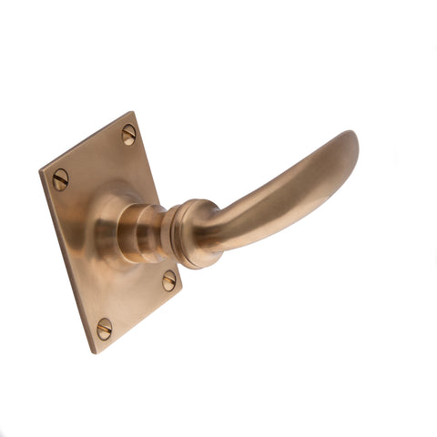 102mm Tapered Lever Handle - Shown in Very Light Aged