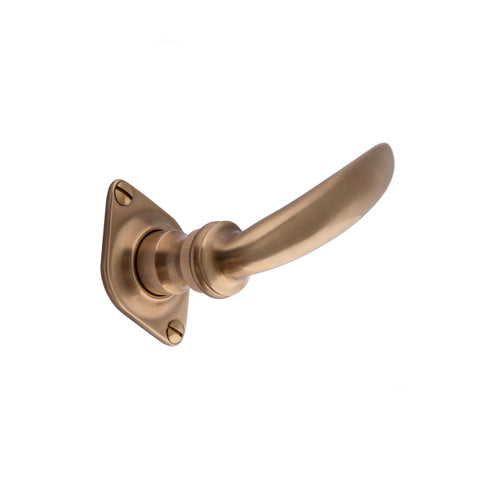102mm Tapered Lever Handle - Shown in Very Light Aged