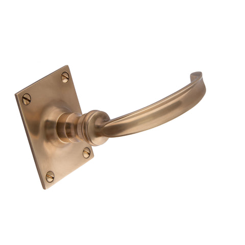 104mm Dished Lever Handle - Shown in Very Light Aged