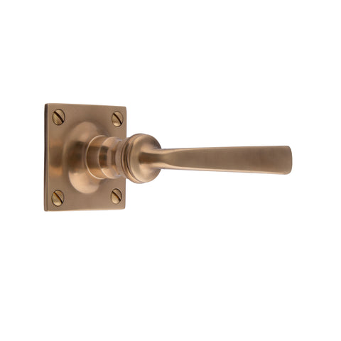102mm Square Bar Lever Handle - Shown in Very Light Aged