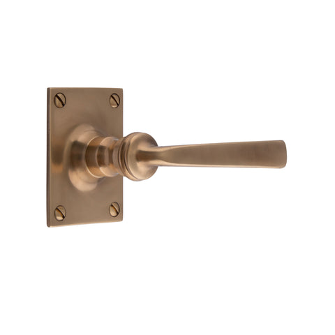 102mm Square Bar Lever Handle - Shown in Very Light Aged