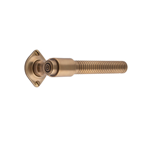 140mm Reeded Round Bar Lever Handle - Shown in Very Light Aged