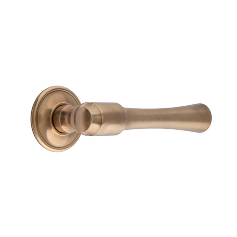 140mm Round Tapered Bar Lever Handle - Shown in Very Light Aged