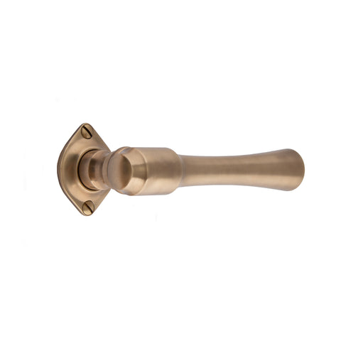 140mm Round Tapered Bar Lever Handle - Shown in Very Light Aged