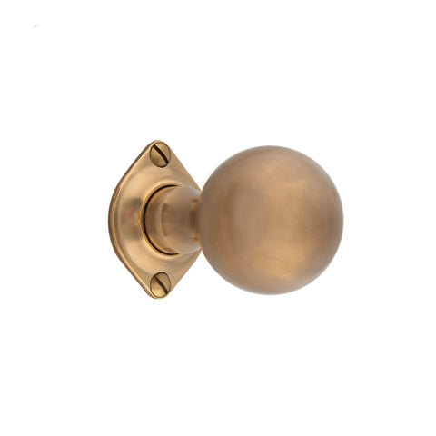 45mm dia Mortice Ball Knob - Shown in Very Light Aged