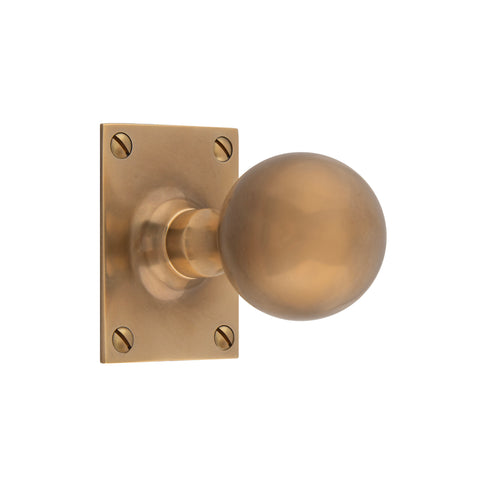 50mm dia Ball Mortice Knob - Shown in Very Light Aged