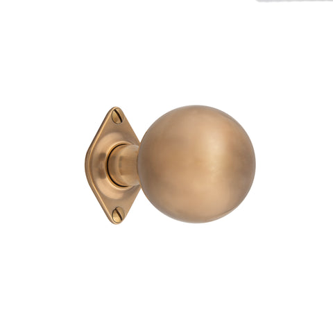 59mm dia Ball Mortice Knob - Shown in Very Light Aged