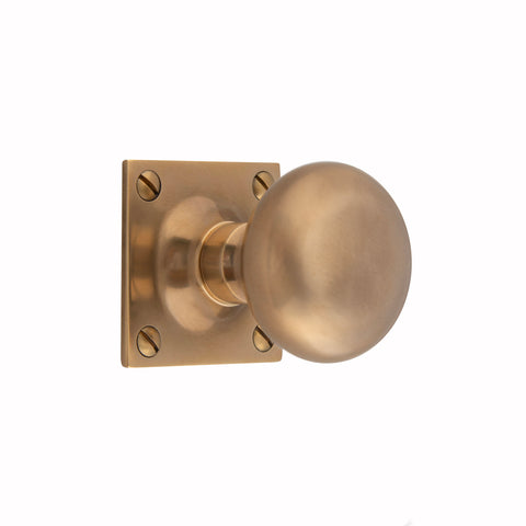 52mm dia Bun Mortice Knob - Shown in Very Light Aged