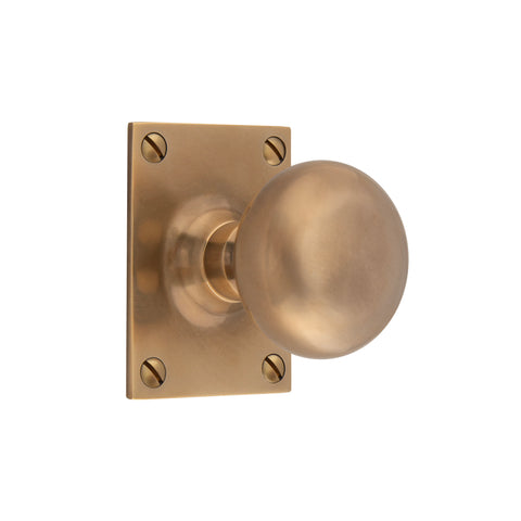 52mm dia Bun Mortice Knob - Shown in Very Light Aged