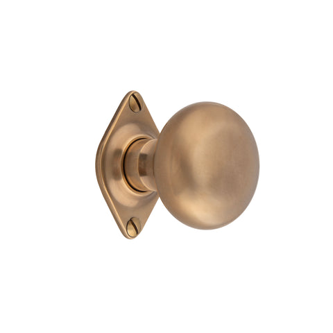 52mm dia Bun Mortice Knob - Shown in Very Light Aged
