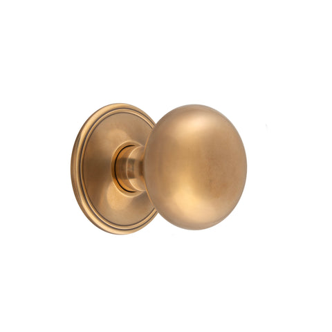58mm dia Bun Mortice Knob - Shown in Very Light Aged
