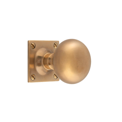 58mm dia Bun Mortice Knob - Shown in Very Light Aged