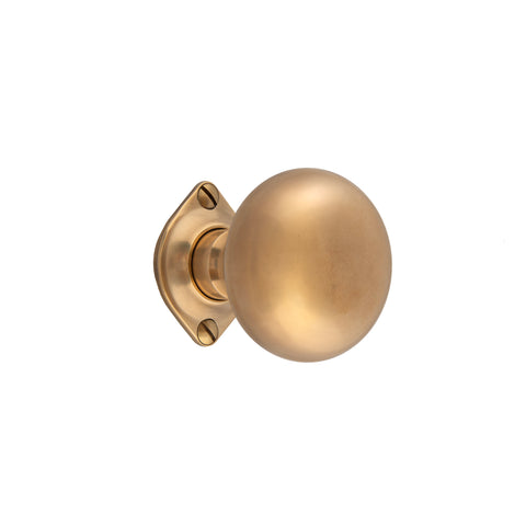 58mm dia Bun Mortice Knob - Shown in Very Light Aged