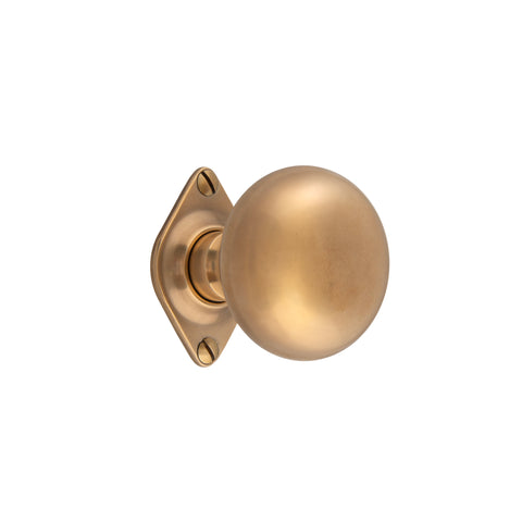 58mm dia Bun Mortice Knob - Shown in Very Light Aged