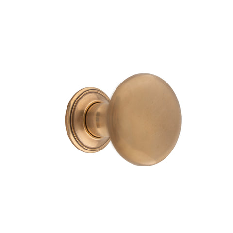 Shallow Pattern 57mm dia Bun Mortice Knob - Shown in Very Light Aged