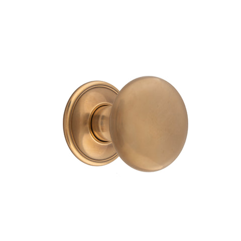 Shallow Pattern 57mm dia Bun Mortice Knob - Shown in Very Light Aged