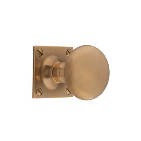 Shallow Pattern 57mm dia Bun Mortice Knob - Shown in Very Light Aged