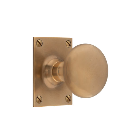 Shallow Pattern 57mm dia Bun Mortice Knob - Shown in Very Light Aged