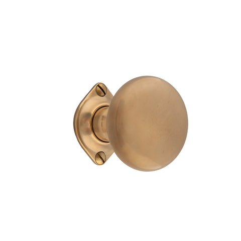 Shallow Pattern 57mm dia Bun Mortice Knob - Shown in Very Light Aged