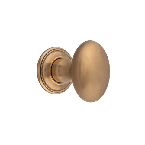 55mm x 37mm Oval Mortice Knob - Shown in Very Light Aged