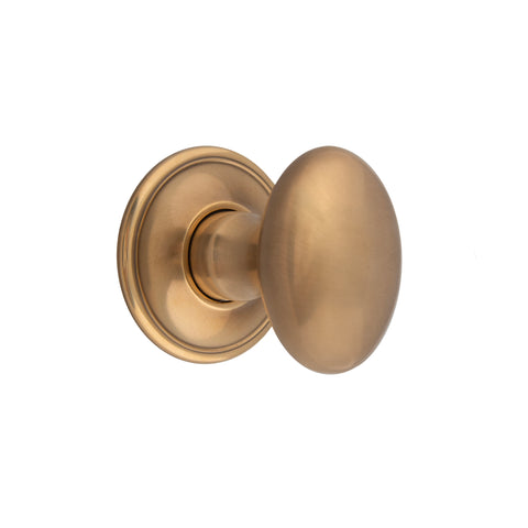 55mm x 37mm Oval Mortice Knob - Shown in Very Light Aged