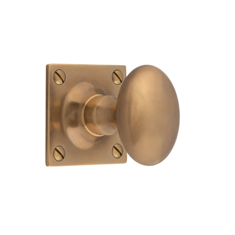 55mm x 37mm Oval Mortice Knob - Shown in Very Light Aged