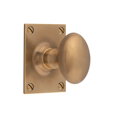 55mm x 37mm Oval Mortice Knob - Shown in Very Light Aged
