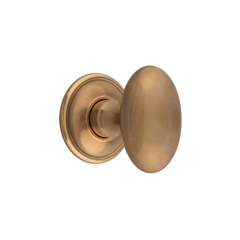 60mm x 37mm Oval Mortice Knob - Shown in Very Light Aged