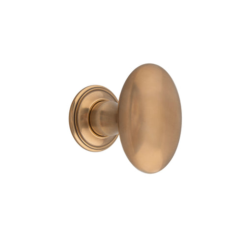 66mm x 43mm Oval Mortice Knob - Shown in Very Light Aged