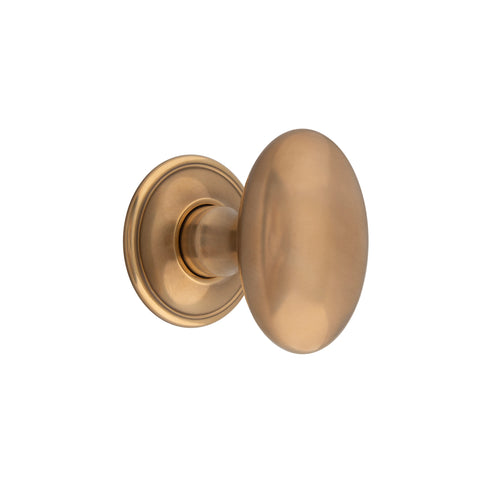 66mm x 43mm Oval Mortice Knob - Shown in Very Light Aged