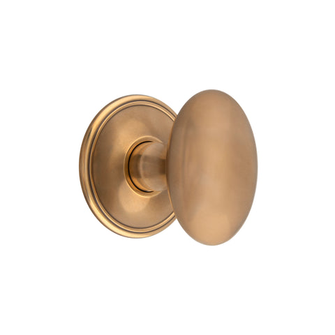 66mm x 43mm Oval Mortice Knob - Shown in Very Light Aged