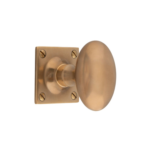 66mm x 43mm Oval Mortice Knob - Shown in Very Light Aged