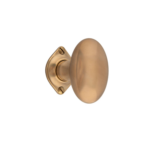 66mm x 43mm Oval Mortice Knob - Shown in Very Light Aged