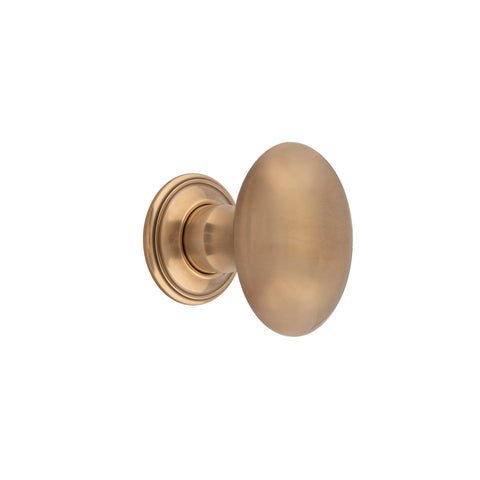 59mm x 45mm Oval Mortice Knob - Shown in Very Light Aged