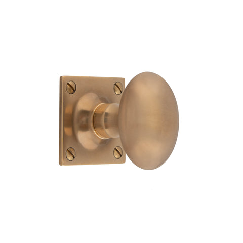 59mm x 45mm Oval Mortice Knob - Shown in Very Light Aged