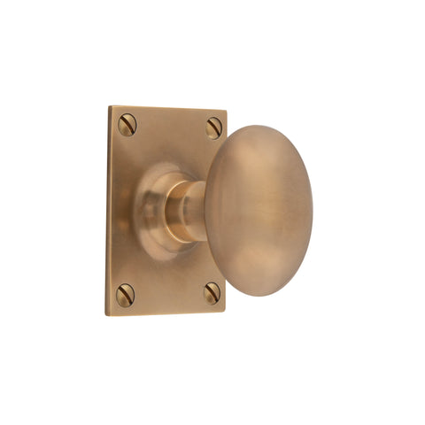 59mm x 45mm Oval Mortice Knob - Shown in Very Light Aged