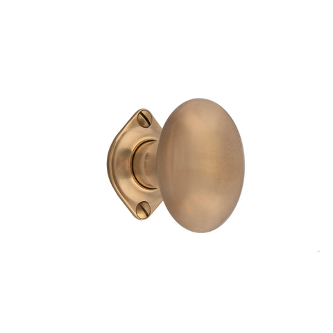 59mm x 45mm Oval Mortice Knob - Shown in Very Light Aged