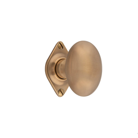 59mm x 45mm Oval Mortice Knob - Shown in Very Light Aged
