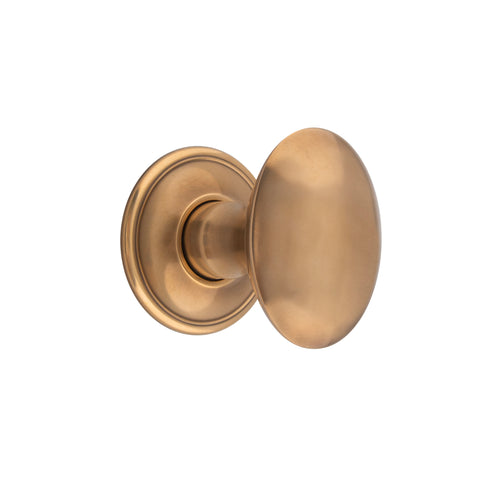 60mm x 44mm Oval Mortice Knob - Shown in Very Light Aged