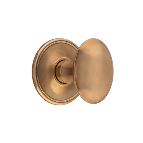 60mm x 44mm Oval Mortice Knob - Shown in Very Light Aged