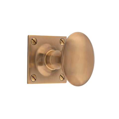 60mm x 44mm Oval Mortice Knob - Shown in Very Light Aged
