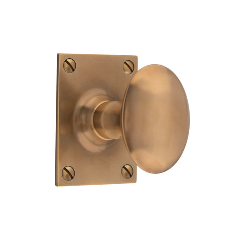 60mm x 44mm Oval Mortice Knob - Shown in Very Light Aged