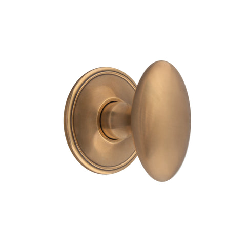 70mm x 41mm Oval Mortice Knob - Shown in Very Light Aged