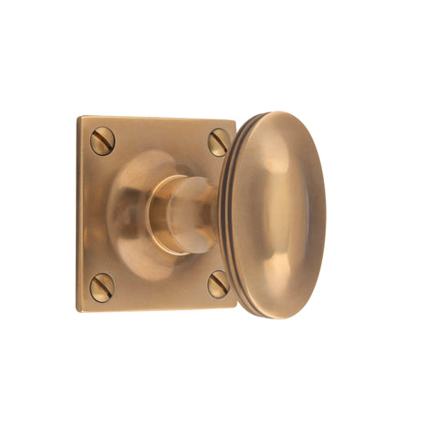 55mm x 32mm Raised Oval Mortice Knob - Shown in Very Light Aged